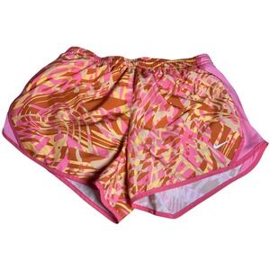 Nike Running Shorts Pink Orange Yellow Print GIRLS Athletic Workout KIDS